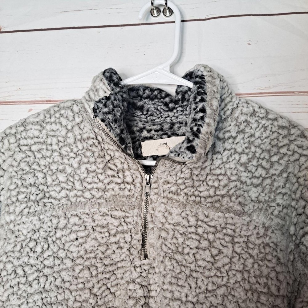 Thread + Supply Teddy Bear Pullover Quarter Zip S - image 2